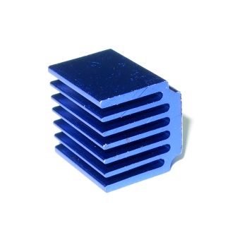 radiator aluminiowy samoprzylepny 15x15x13 mm - niebieski