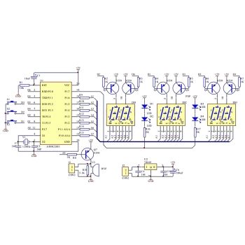 DIY - zegar elektr. C51 - AT89C2051 - DIY 6 bitów
