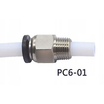 złącze, szybkozłączka PC6-01, Bowden, 3D, 3,0mm