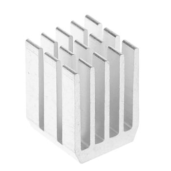 radiator aluminiowy samoprzylepny 9x9x12 mm - srebrny