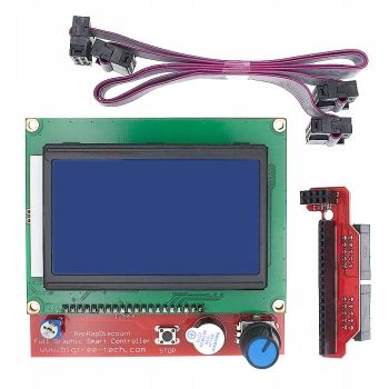 panel sterowania 3D, LCD 12864, wyświetlacz + czytnik