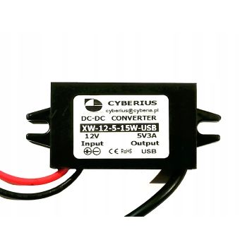 przewód - przetwornica nap. 12V x 1x5V/3A USB-C