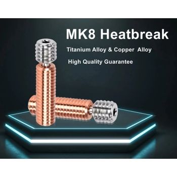 Rurka głowicy MK8 M6x6x26mm 1,75 - bimetal