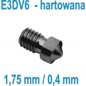 dysza drukarki E3DV6, HARTOWANA 0,4mm fil 1,75 mm.